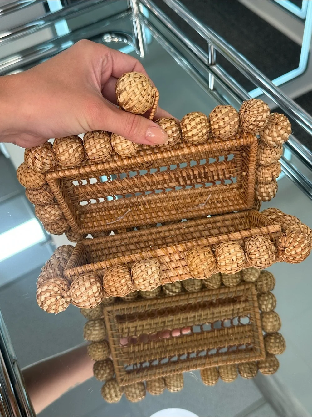 Cult Gaia EOS Rattan Clutch
